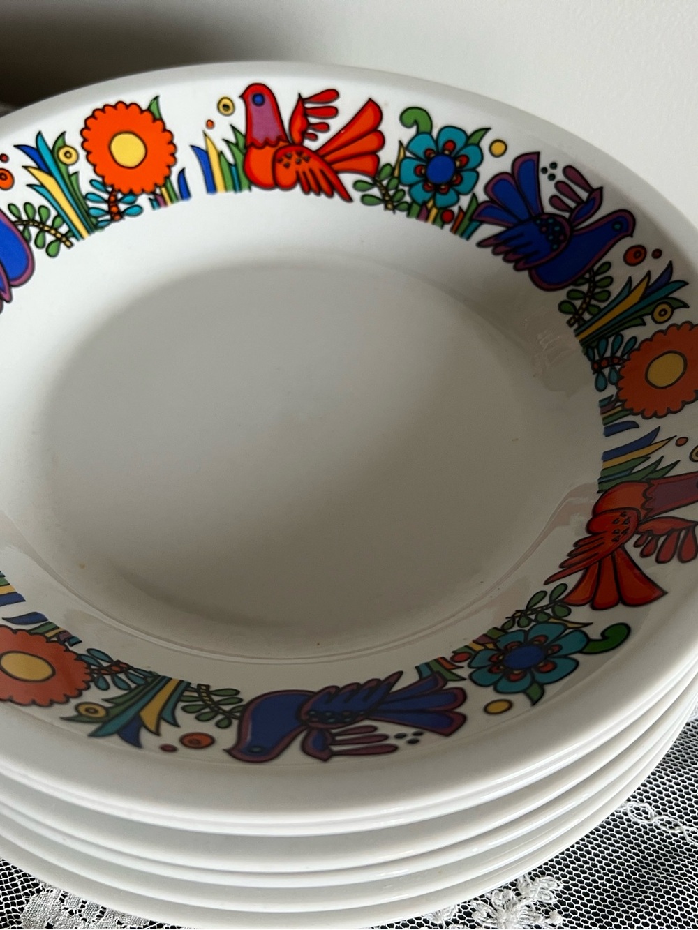 Set of 6 Mid-Century Modern Vintage Villeroy & Boch  “Acapulco” Soup/Pasta Bowl - Picture 5 of 6